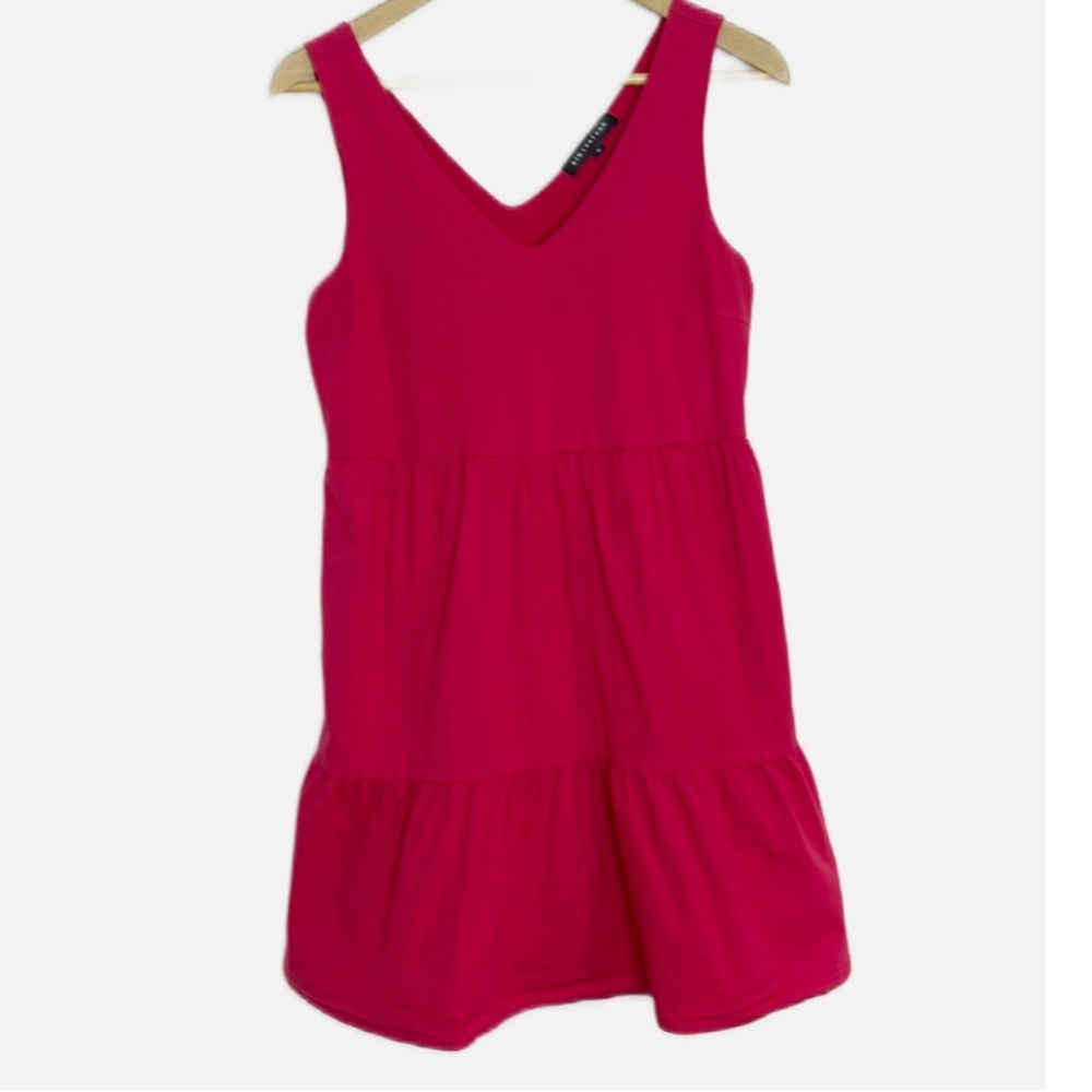 Gibson Look red tiered cotton dress S
